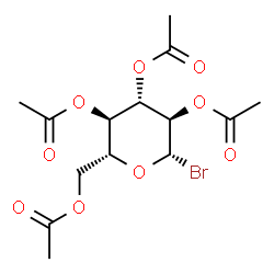 ChemSpider 2D Image | 2,3,4,6-Tetra-O-acetyl-beta-D-glucopyranosyl bromide | C14H19BrO9