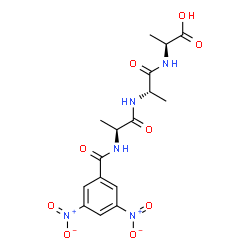 ChemSpider 2D Image | N-(3,5-Dinitrobenzoyl)-L-alanyl-L-alanyl-L-alanine | C16H19N5O9