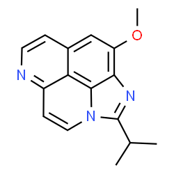 ChemSpider 2D Image | 2-Isopropyl-10-methoxybenzimidazo[6,7,1-def][1,6]naphthyridine | C16H15N3O