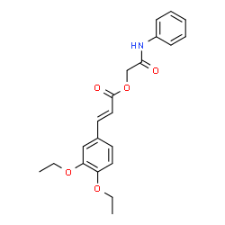 ChemSpider 2D Image | (2-anilino-2-oxo-ethyl) (E)-3-(3,4-diethoxyphenyl)prop-2-enoate | C21H23NO5