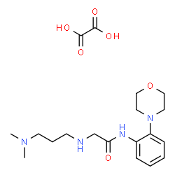 ChemSpider 2D Image | N~2~-[3-(Dimethylamino)propyl]-N-[2-(4-morpholinyl)phenyl]glycinamide ethanedioate (1:1) | C19H30N4O6