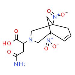 ChemSpider 2D Image | 4-Amino-2-(1,5-dinitro-3-azabicyclo[3.3.1]non-6-en-3-yl)-4-oxobutanoic acid | C12H16N4O7