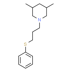 ChemSpider 2D Image | 3,5-Dimethyl-1-[3-(phenylsulfanyl)propyl]piperidine | C16H25NS