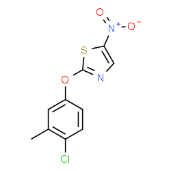 ChemSpider 2D Image | 2-(4-Chloro-3-methylphenoxy)-5-nitro-1,3-thiazole | C10H7ClN2O3S