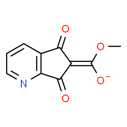 ChemSpider 2D Image | (E)-(5,7-Dioxo-5,7-dihydro-6H-cyclopenta[b]pyridin-6-ylidene)(methoxy)methanolate | C10H6NO4