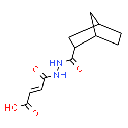 ChemSpider 2D Image | (2E)-4-[2-(Bicyclo[2.2.1]hept-2-ylcarbonyl)hydrazino]-4-oxo-2-butenoic acid | C12H16N2O4