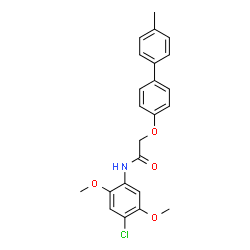 ChemSpider 2D Image | N-(4-Chloro-2,5-dimethoxyphenyl)-2-[(4'-methylbiphenyl-4-yl)oxy]acetamide | C23H22ClNO4