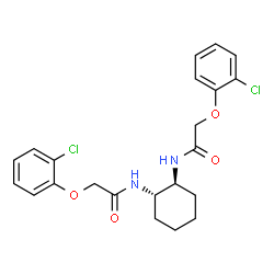 ChemSpider 2D Image | N,N'-(1S,2S)-1,2-Cyclohexanediylbis[2-(2-chlorophenoxy)acetamide] | C22H24Cl2N2O4