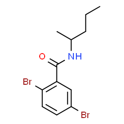 ChemSpider 2D Image | 2,5-Dibromo-N-(2-pentanyl)benzamide | C12H15Br2NO