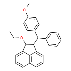 ChemSpider 2D Image | 1-Ethoxy-2-[(4-methoxyphenyl)(phenyl)methyl]acenaphthylene | C28H24O2