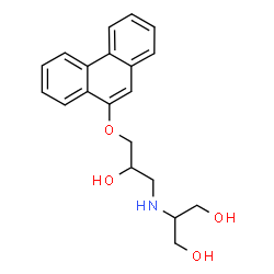 ChemSpider 2D Image | 2-{[2-Hydroxy-3-(9-phenanthryloxy)propyl]amino}-1,3-propanediol | C20H23NO4