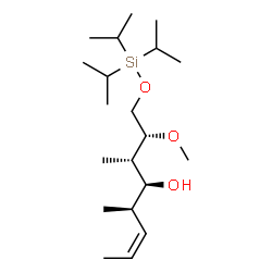ChemSpider 2D Image | (2R,3S,4S,5R,6Z)-2-Methoxy-3,5-dimethyl-1-[(triisopropylsilyl)oxy]-6-octen-4-ol | C20H42O3Si