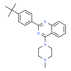 ChemSpider 2D Image | 2-(4-tert-butylphenyl)-4-(4-methylpiperazin-1-yl)quinazoline | C23H28N4