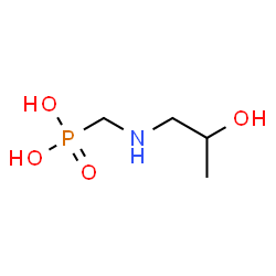 ChemSpider 2D Image | {[(2-Hydroxypropyl)amino]methyl}phosphonic acid | C4H12NO4P