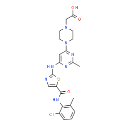 ChemSpider 2D Image | Dasatinib Carboxylic Acid | C22H24ClN7O3S