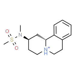 ChemSpider 2D Image | (2R,11bR)-2-[Methyl(methylsulfonyl)amino]-1,3,4,6,7,11b-hexahydro-2H-pyrido[2,1-a]isoquinolinium | C15H23N2O2S