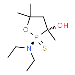 ChemSpider 2D Image | (2S,3R)-2-(Diethylamino)-3,5,5-trimethyl-1,2-oxaphospholan-3-ol 2-sulfide | C10H22NO2PS