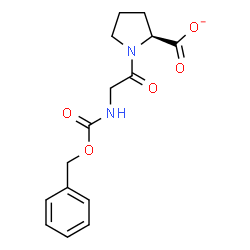 ChemSpider 2D Image | (2S)-1-{N-[(Benzyloxy)carbonyl]glycyl}-2-pyrrolidinecarboxylate | C15H17N2O5