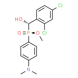 ChemSpider 2D Image | Methyl (R)-[(S)-(2,4-dichlorophenyl)(hydroxy)methyl][4-(dimethylamino)phenyl]phosphinate | C16H18Cl2NO3P