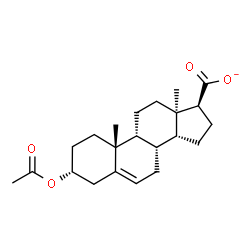 ChemSpider 2D Image | (3alpha,9beta,13alpha,14beta,17beta)-3-Acetoxyandrost-5-ene-17-carboxylate | C22H31O4