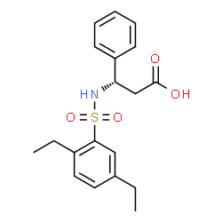 ChemSpider 2D Image | (3S)-3-{[(2,5-Diethylphenyl)sulfonyl]amino}-3-phenylpropanoic acid | C19H23NO4S