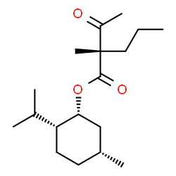 ChemSpider 2D Image | (1R,2R,5R)-2-Isopropyl-5-methylcyclohexyl (2S)-2-acetyl-2-methylpentanoate | C18H32O3