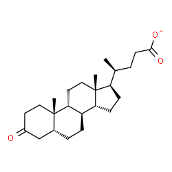 ChemSpider 2D Image | (5beta,8alpha,9beta,14beta,20S)-3-Oxocholan-24-oate | C24H37O3