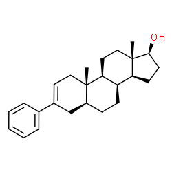 ChemSpider 2D Image | (5alpha,8alpha,17beta)-3-Phenylandrost-2-en-17-ol | C25H34O