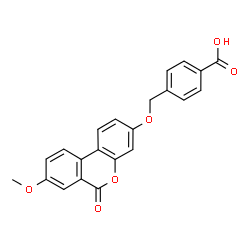 ChemSpider 2D Image | 4-[(8-methoxy-6-oxo-benzo[c]isochromen-3-yl)oxymethyl]benzoic acid | C22H16O6