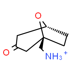 ChemSpider 2D Image | [(1R,5R)-3-Oxo-8-oxabicyclo[3.2.1]oct-1-yl]methanaminium | C8H14NO2
