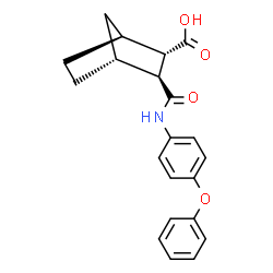 ChemSpider 2D Image | (1S,2S,3S,4R)-3-[(4-Phenoxyphenyl)carbamoyl]bicyclo[2.2.1]heptane-2-carboxylic acid | C21H21NO4