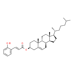 ChemSpider 2D Image | (3beta,8alpha,9beta)-Cholest-5-en-3-yl (2E)-3-(2-hydroxyphenyl)acrylate | C36H52O3