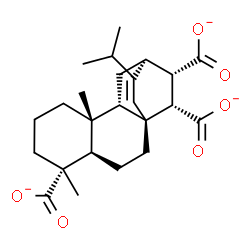 ChemSpider 2D Image | (9beta,12alpha,15alpha)-15-Carboxylato-13-isopropylatis-13-ene-17,18-dioate | C24H31O6