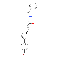 ChemSpider 2D Image | N'-{(2E)-3-[5-(4-Bromophenyl)-2-furyl]prop-2-enoyl}benzohydrazide | C20H15BrN2O3