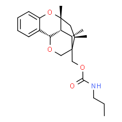 ChemSpider 2D Image | [(1S,9R,11R,13S,14R)-9,11,13-Trimethyl-8,15-dioxatetracyclo[10.2.2.0~2,7~.0~9,14~]hexadeca-2,4,6-trien-12-yl]methyl propylcarbamate | C22H31NO4