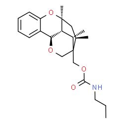 ChemSpider 2D Image | [(1R,9S,11R,13S,14R)-9,11,13-Trimethyl-8,15-dioxatetracyclo[10.2.2.0~2,7~.0~9,14~]hexadeca-2,4,6-trien-12-yl]methyl propylcarbamate | C22H31NO4
