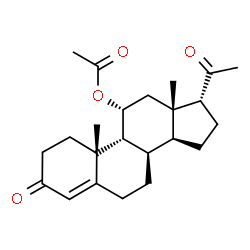 ChemSpider 2D Image | (8alpha,9beta,11alpha,17alpha)-3,20-Dioxopregn-4-en-11-yl acetate | C23H32O4