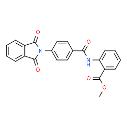 ChemSpider 2D Image | Methyl 2-{[4-(1,3-dioxo-1,3-dihydro-2H-isoindol-2-yl)benzoyl]amino}benzoate | C23H16N2O5
