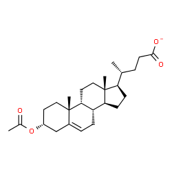 ChemSpider 2D Image | (3alpha,9beta)-3-Acetoxychol-5-en-24-oate | C26H39O4