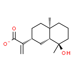 ChemSpider 2D Image | 2-[(2R,4aR,8R,8aR)-8-Hydroxy-4a,8-dimethyldecahydro-2-naphthalenyl]acrylate | C15H23O3