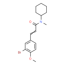 ChemSpider 2D Image | 3-(3-Bromo-4-methoxyphenyl)-N-cyclohexyl-N-methylacrylamide | C17H22BrNO2