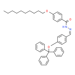 ChemSpider 2D Image | 4-(Decyloxy)-N'-{(Z)-[4-(trityloxy)phenyl]methylene}benzohydrazide | C43H46N2O3