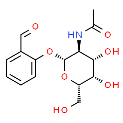 ChemSpider 2D Image | 2-Formylphenyl 2-acetamido-2-deoxy-beta-L-galactopyranoside | C15H19NO7
