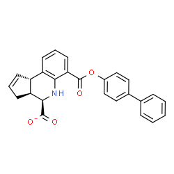 ChemSpider 2D Image | (3aS,4R,9bS)-6-[(4-Biphenylyloxy)carbonyl]-3a,4,5,9b-tetrahydro-3H-cyclopenta[c]quinoline-4-carboxylate | C26H20NO4