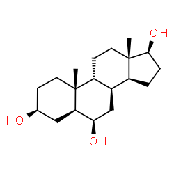 ChemSpider 2D Image | (3beta,5alpha,6beta,8alpha,9beta,17beta)-Androstane-3,6,17-triol | C19H32O3