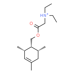 ChemSpider 2D Image | N,N-Diethyl-2-oxo-2-{[(1R,2S,6R)-2,4,6-trimethyl-3-cyclohexen-1-yl]methoxy}ethanaminium | C16H30NO2