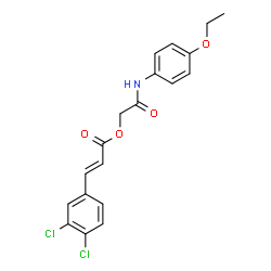 ChemSpider 2D Image | 2-[(4-Ethoxyphenyl)amino]-2-oxoethyl (2E)-3-(3,4-dichlorophenyl)acrylate | C19H17Cl2NO4