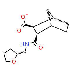 ChemSpider 2D Image | (1S,2S,3R,4S)-3-{[(2R)-Tetrahydro-2-furanylmethyl]carbamoyl}bicyclo[2.2.1]heptane-2-carboxylate | C14H20NO4