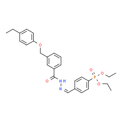ChemSpider 2D Image | Diethyl {4-[(Z)-({3-[(4-ethylphenoxy)methyl]benzoyl}hydrazono)methyl]phenyl}phosphonate | C27H31N2O5P