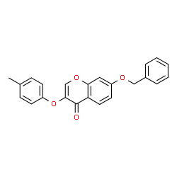 ChemSpider 2D Image | 7-(Benzyloxy)-3-(4-methylphenoxy)-4H-chromen-4-one | C23H18O4